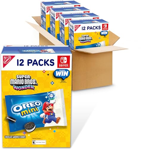 OREO Mini Chocolate Sandwich Cookies, 48 Snack Packs (4 Boxes)