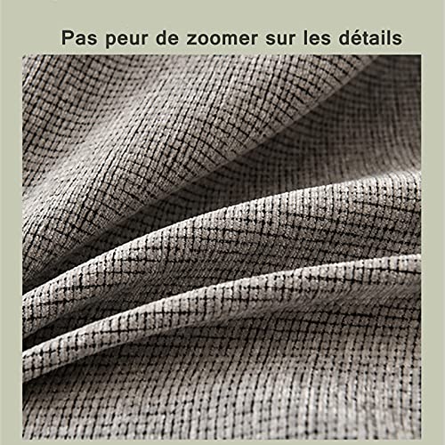 Housse canapé d'angle chenille gris clair couverture salon 1 place - 6