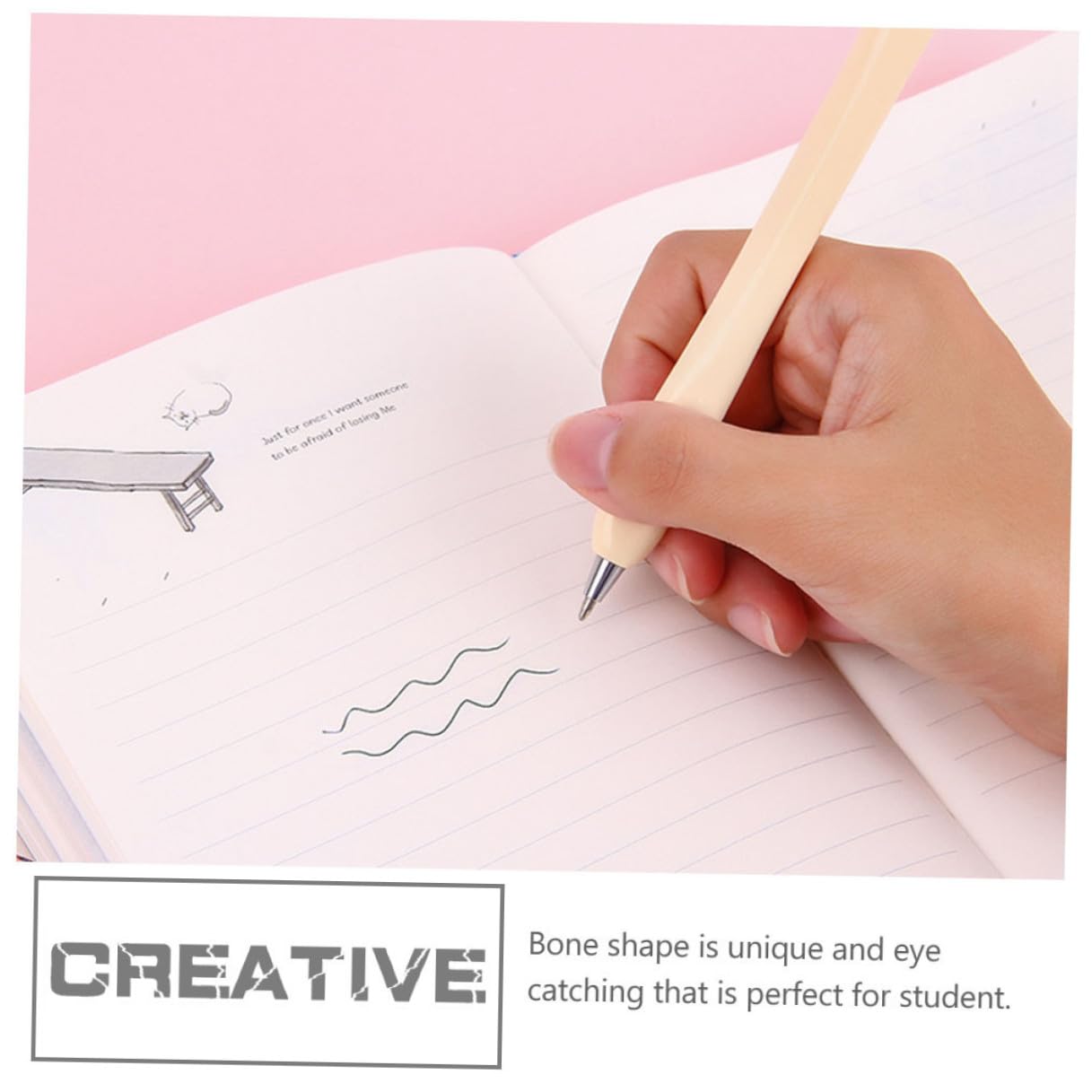 Housoutil 6 Set Penne Punta Fine Design per Halloween Materiale Durevole e Resistenti al Gadget Divertente per Studenti e Feste