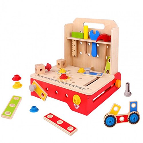 Preisvergleich Produktbild Toooky Toys Kinder Holz Faltbare Werkbank Spielzeug Spielset Alter 3