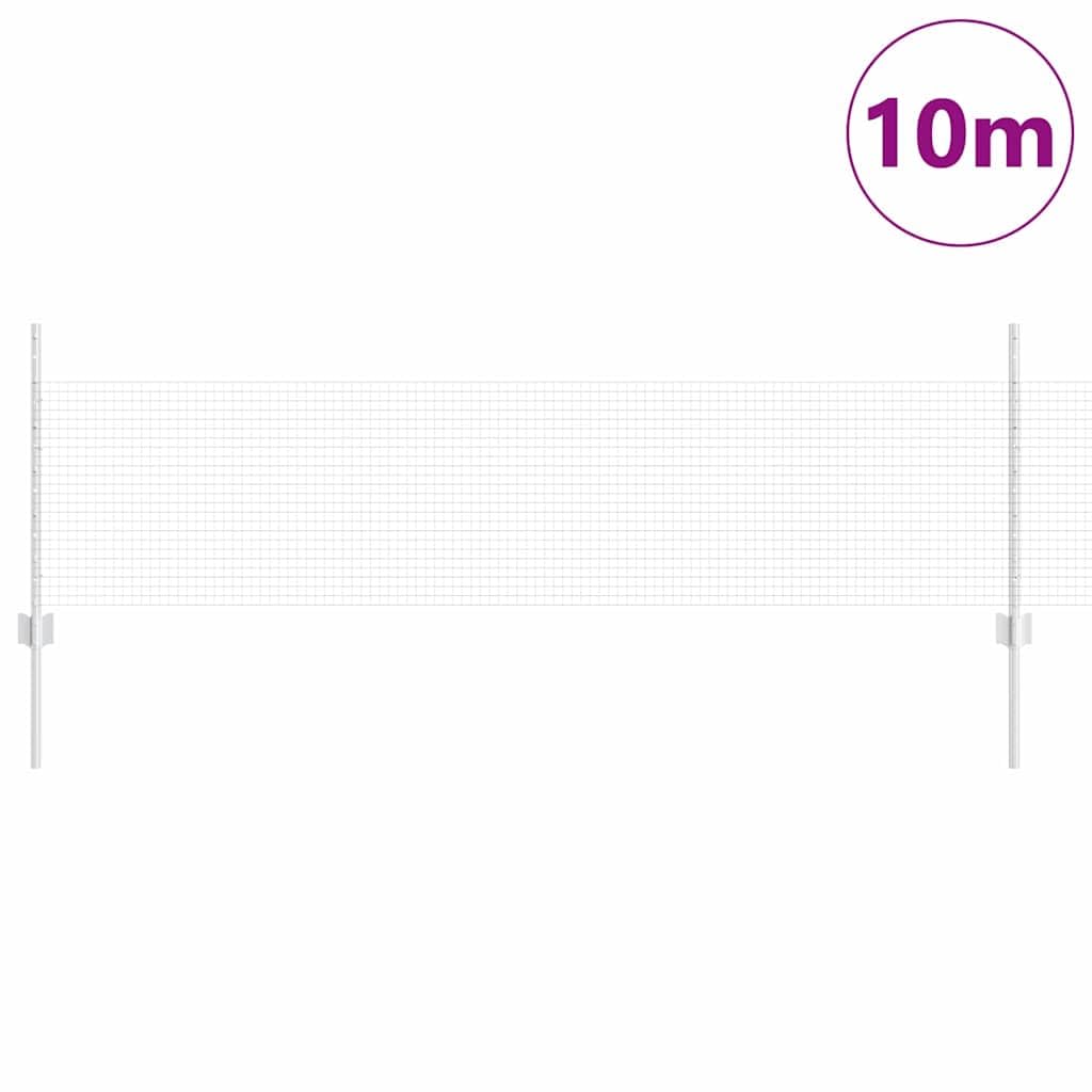 Recinzione da giardino, 0,5 x 10 m, in acciaio argento, design moderno, con pali e fissaggio, materiale robusto per uso esterno per terrazze, balconi e bordi dello stagno