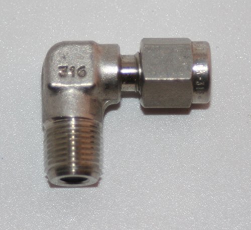 Duolok 316SS Male Elbow 1/8'' Tube x 1/8'' NPT (Swaglok PN: SS-200-2-2; Parker PN: 2MSEL2N-316; Hy-Lok PN: CLMA 2-2N-S316)