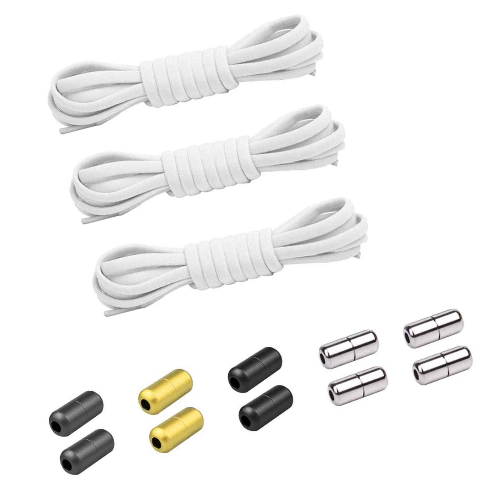 Amazon.co.jp: シューレース 105cm 結ばない靴ひも 靴紐 3足