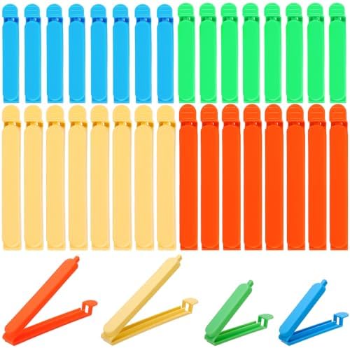 Yarall 32 Stück Verschlussclips Für Lebensmittel, Gebogenes Design
