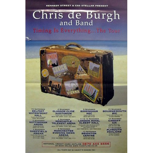 Poster Chris De Burg Timing Is Everything affiche géante 100x150 cm