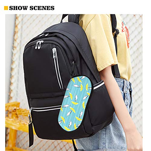 Babrukda Trendy Text Yellow Sunflower Print Glasses Case Soft Sunglasses Case,Portable Travel Zipper Eyeglasses Case With Clip Hook Gift For Kids Teen Boys Girls #TOP5