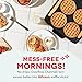 Dash Multi Mini Waffle Maker- Quad Waffle Maker for Family Breakfasts - Dual Nonstick Heating Plates & Easy-Release Surface - Compact & Fast-Heating - Aqua
