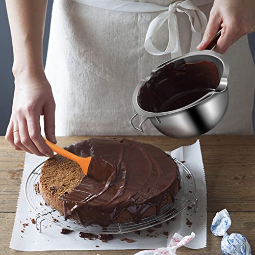 Artcome 5pcs Double Boiler Melting Pot Set - 600ML/0.6QT and 1000ML/1QT Chocolate Stainless Steel Melting Pot, Decorating Spoons, Silicone Spatula and Dipping Tool for Melting Chocolate, Candy, Soap by Artcome - Used condition - Image 7