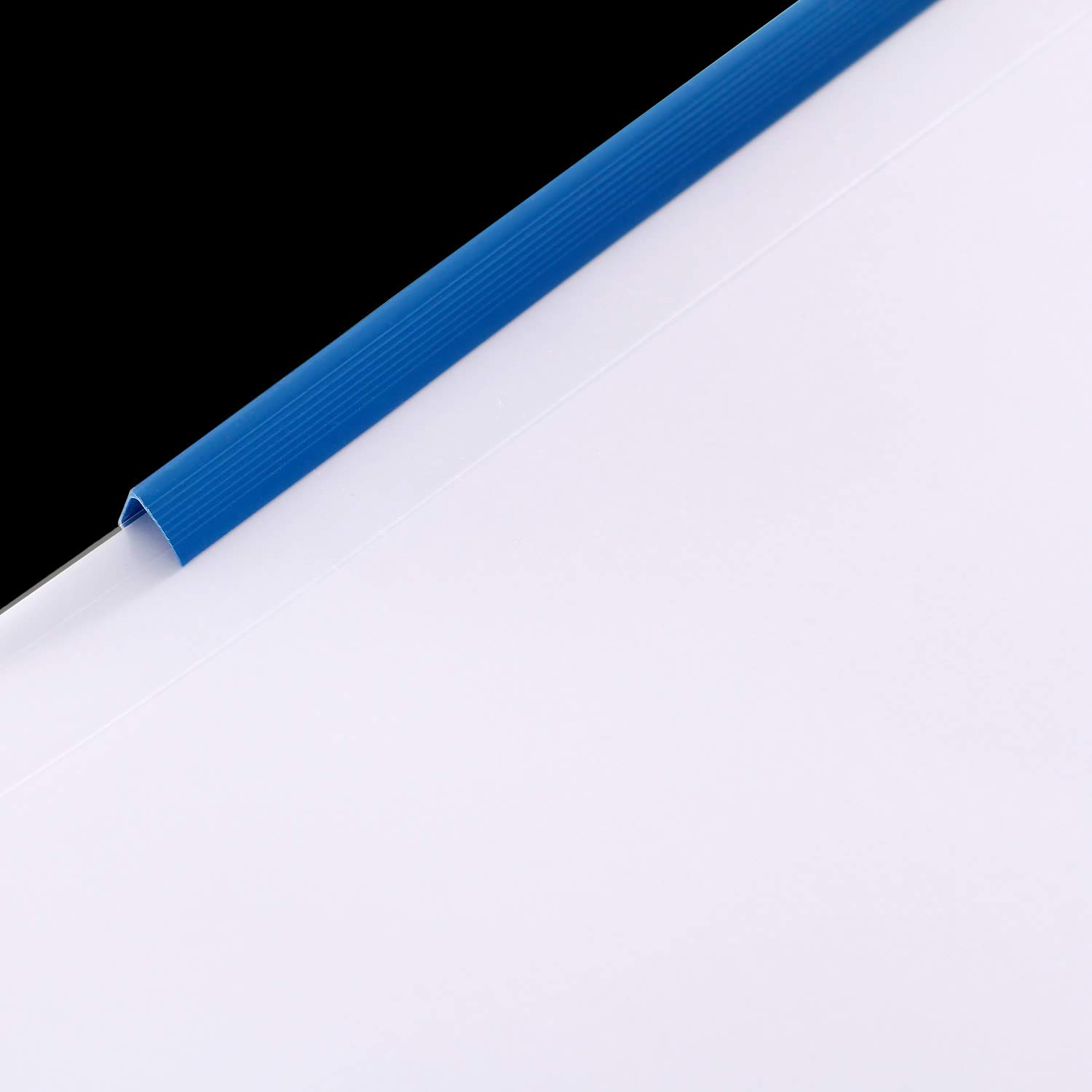 TUKA-i-AKUT 20pz PP Cartelline con Clip, 50 Fogli A4 Formato, Raccoglitore con Clip, Cartella di Serraggio in Materiale PP per Casa, Scuola, Ufficio. Traslucido, Confezione da 20, TKD8040-20x