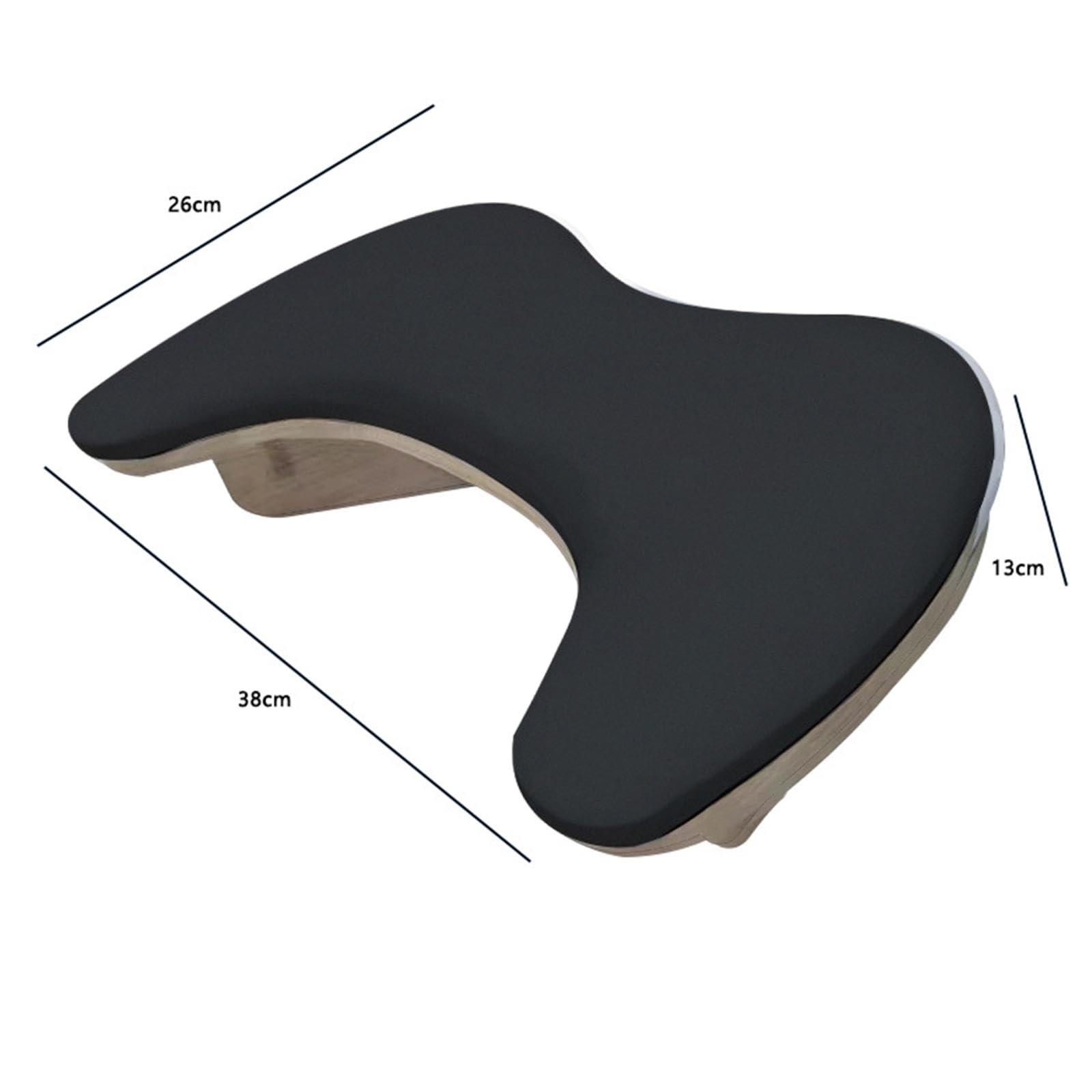 harayaa Poggiabraccio a forma di U in pelle PU Poggiamano per unghie Cuscino poggiamano per unghie Supporto staccabile Portatile per saloni Unghie Tech Home, nero