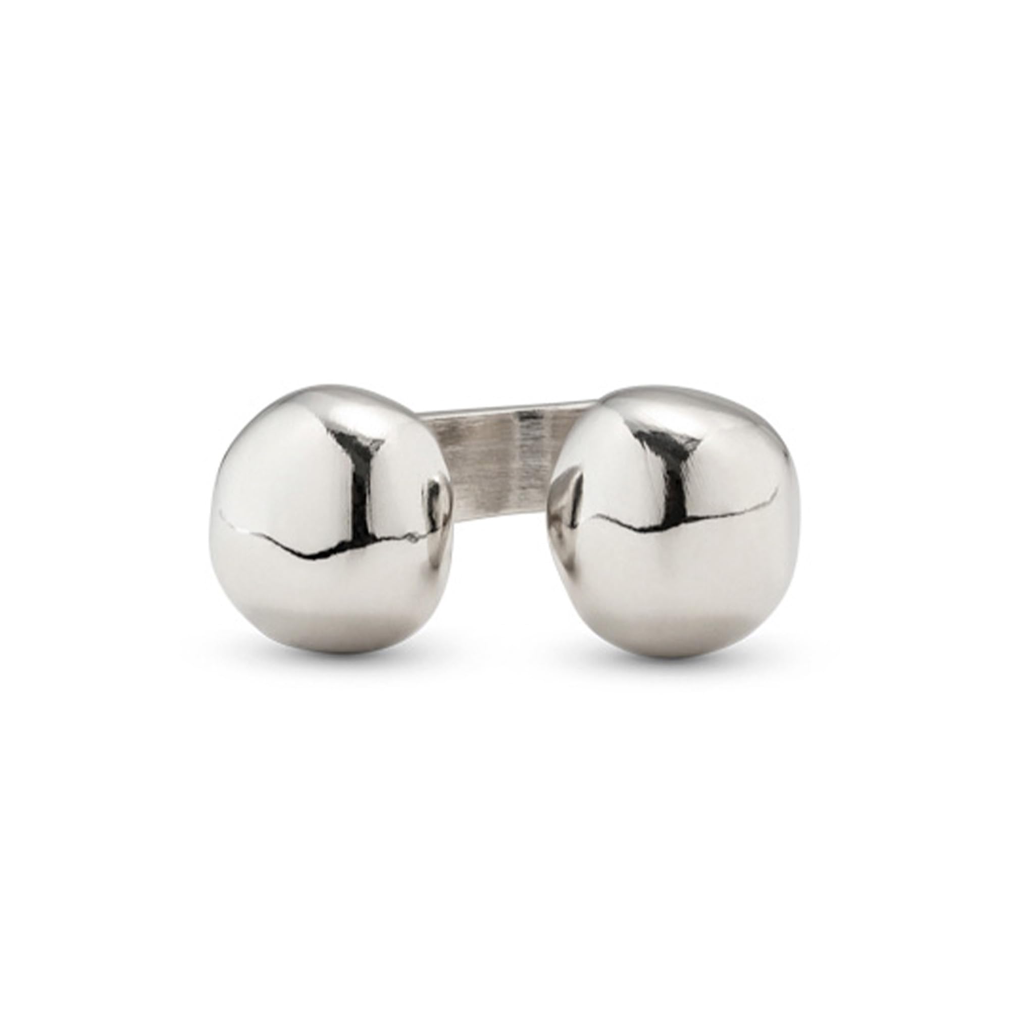 Anello in argento placcato con tubo orizzontale | Italia