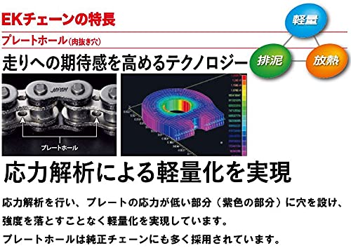 Amazon | EK(イーケー) QXリングシールチェーン 428SR-X2 シルバー 