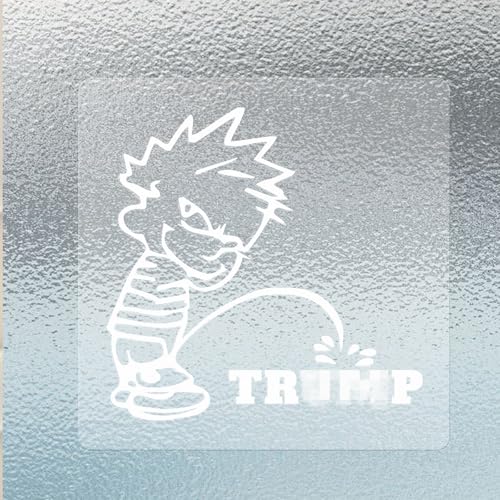 Image of ASUNO Calvin Peeing On Trxumxp Sticker Vinyl Decal Self-Adhesive Label 6 inch x 6 inch for Car Window Truck Auto Wall Laptop 10 PCS