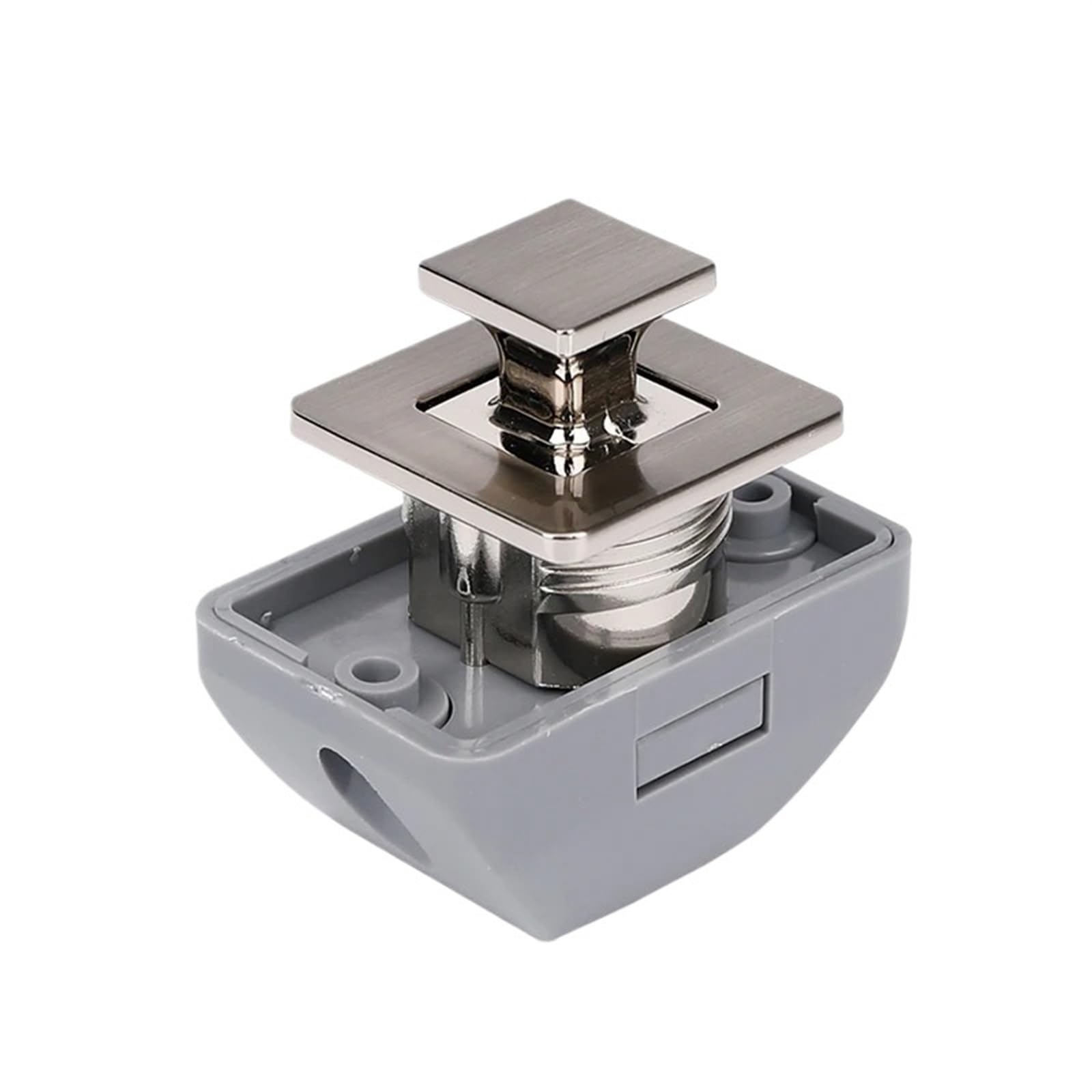 Camper Auto Push Lock 26mm RV Caravan Boot Wohnmobil Schrank Schublade Schloss Keyless Push Button Latch Möbel Hardware 1Pcs(Chrome)