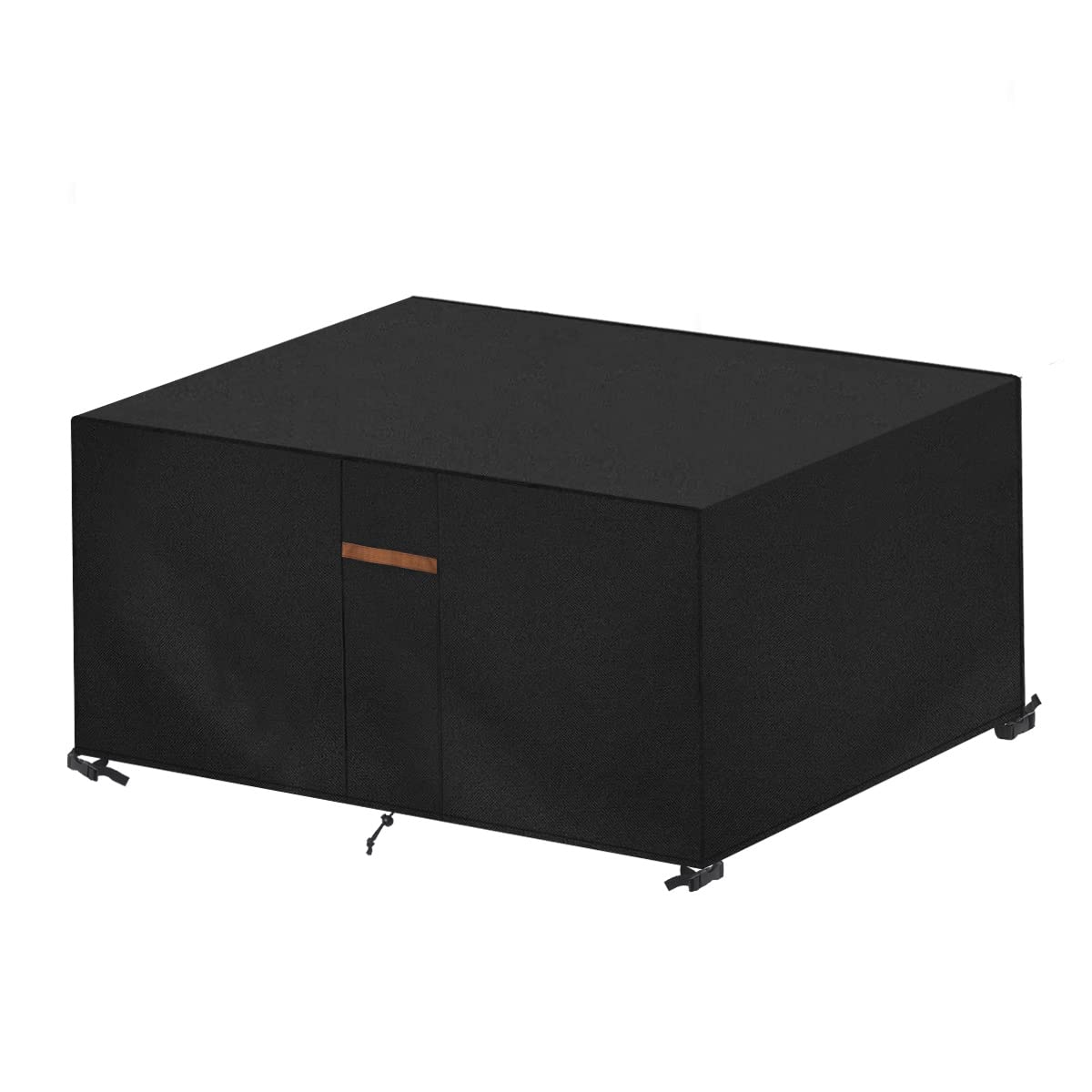 Pokrowiec na meble ogrodowe z otworami wentylacyjnymi, pokrowiec na stół ogrodowy Oxford 600D, pokrowiec ochronny na stół i krzesła (155 x 115 x 65 cm)