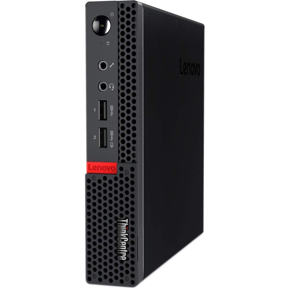 Lenovo ThinkCentre M715Q Mini Desktop Computer PC, AMD Ryzen Pro A6-9500, 8 GB RAM, 256 GB SSD, WiFi, Bluetooth, US QWERTY Tastatur, Windows 11 Pro (Generalüberholt)