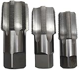Drill America - POUCSNPT3 3 Piece NPT Pipe Tap Set (1', 1-1/4' and 1-1/2'), Plastic Pouch Case, POU...