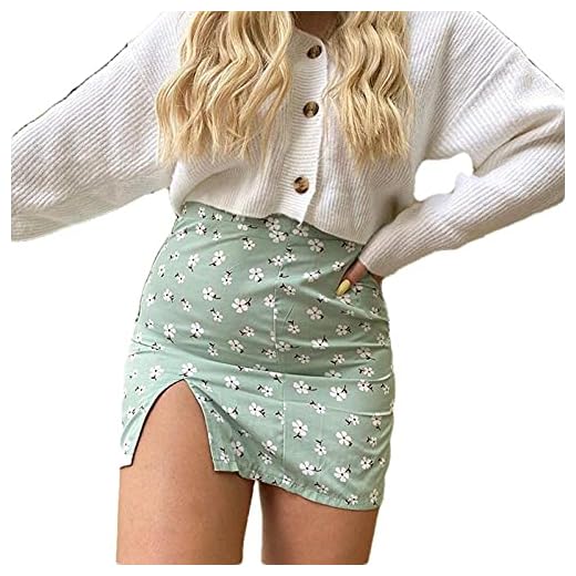 Saia curta sexy slim pequena floral dividida saia quadril saia curta-A_P