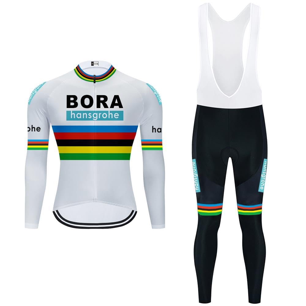 Moxilyn Moxilyn Herren-Radtrikot Langarm-Anzug MTB-Fahrrad-Kleidungsset Fahrrad-Shirts + 20D-Gel-Pad für Ourdoor
