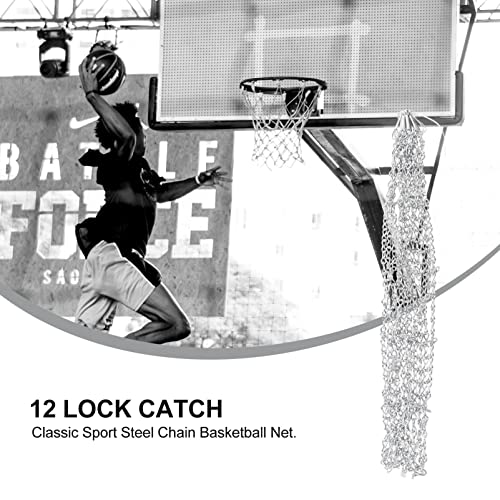 Inoomp Chain Basketball Net Basketball Net Metal Chain Basketball Net Heavy Duty Galvanized Steel Chain Basketball Net For Indoor Outdoor Climates Chain Basketball Net Basketball Net #TOP2