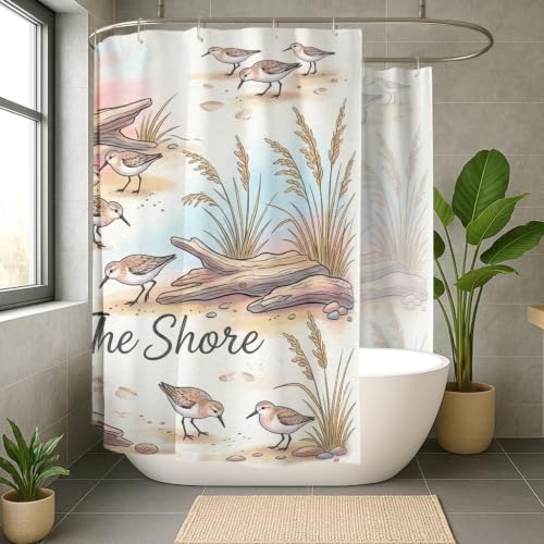 Rideau de douche imperméable extra large 274 x 183 polyester oiseaux - 4