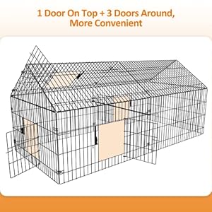 Metal chicken coop 86×40×39 chicken runs for yard with cover chicken playpen enclosure chicken pen kennel duck coopcage for outdoor backyard farm rabbit small animal dog poultry cat hutch   cucciolini doodles