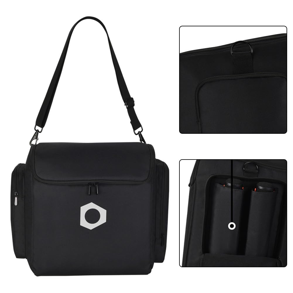 Custodia rigida da trasporto per JBL PartyBox-Encore2/Encore, borsa protettiva da viaggio con manici, copertura in poliestere 14,96 x 11,02 x 13,78 pollici, nero