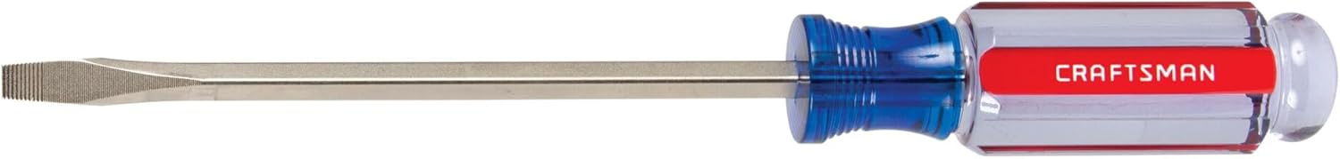 CRAFTSMAN Screwdriver, 1/4-in x 6-in Slotted, Acetate Handle (CMHT65015)