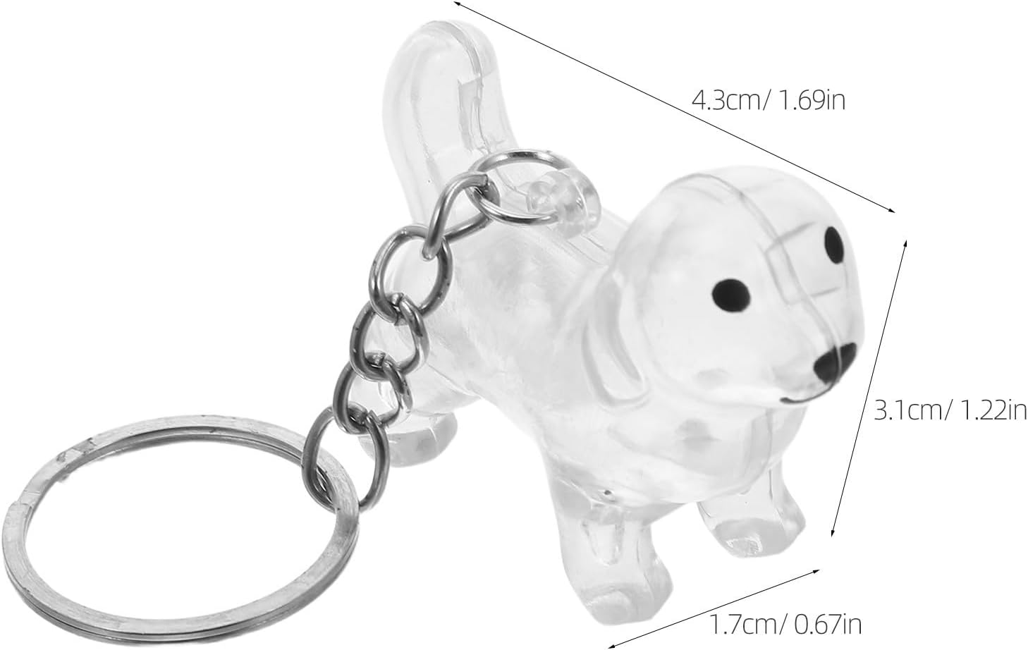 Abaodam 2pcs Dog Hair Keychain Keepsake Display Box for PET Hair image 2