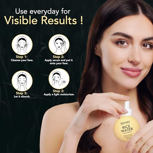 Image of DR.RASHEL Rice Water Face Serum with Niacinamide, Lightweight Formula for Glowing Hydrated Skin 30ml