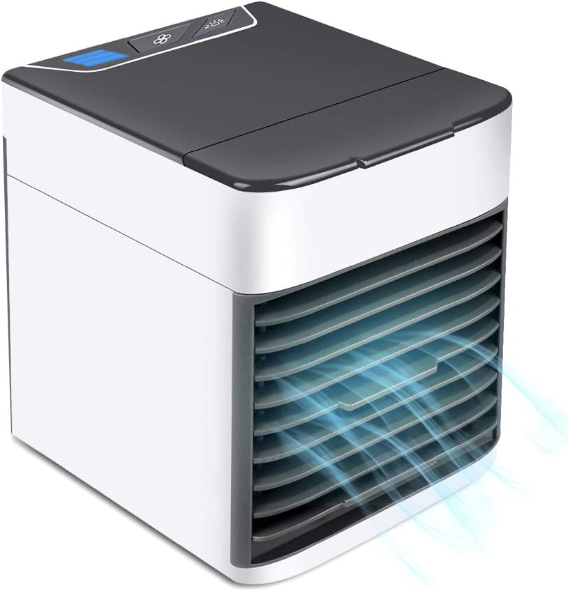 NVKK Air Cooler, 3-in-1 Portable Mini Air Cooler, USB Mini Air Conditioner,Humidifier & Purifier for Office, Bedroom, Car travel