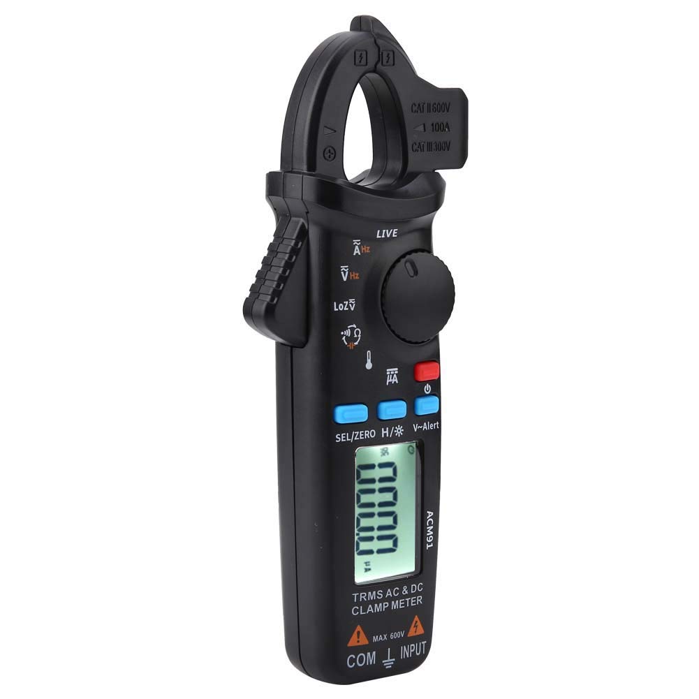 AC-DC-Strom Digital Clamp-Meter - 100 A 6000 Licznik niskiego napięcia 1 mA Odczyt Auto Range multimetr Tester z temperaturą, True RMS