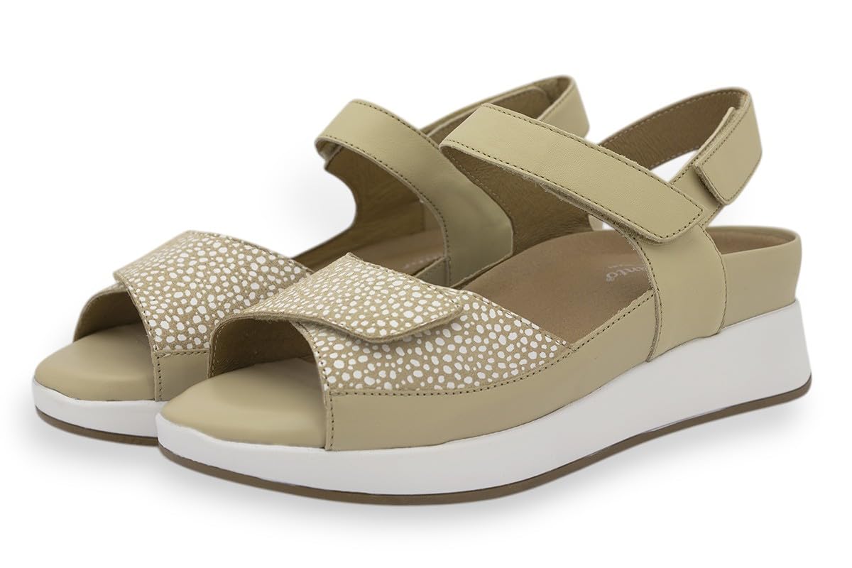 PieSanto - 260422 Sandali con soletta estraibile serpente sabbia, per: donna