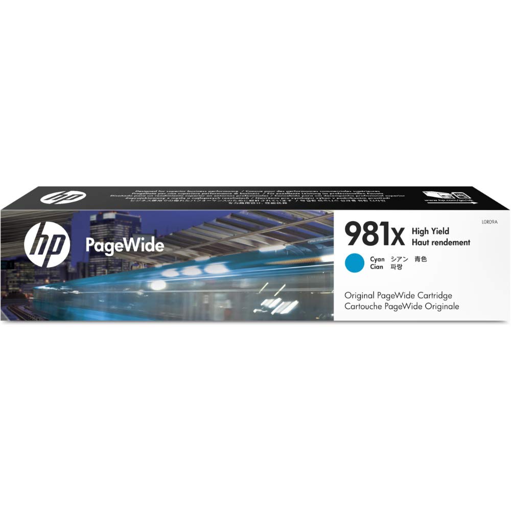 HP 981X (L0R09A) Blau Original PageWide Druckerpatrone mit hoher Reichweite für HP PageWide Enterprise, XL