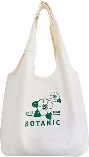 Miniatura 5 de Ramo minimalista lindo bolso de mano estético de lona de flores reutilizable bolsa de comestibles floral bolsa de lona para mujer