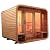 TaTalife 6-8 Person Outdoor Square Sauna, Canadian Red Cedar Outdoor Sauna, 8 KW ETL Harvia Heater, Recliner, Porch,Waterprrof System, Double Reinforcement Relaxing Spa Experience
