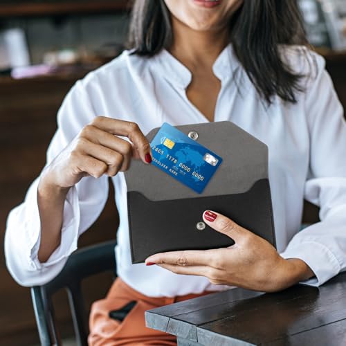 Ladies Purse Envelope Clutch Cash Budget Envelopes Black Cash Wallet Women's Long Wallet2