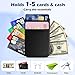 CloudValley Magnetic Wallet Compatible with MagSafe for iPhone 16 15 14 13 12 Promax, 5 Card Stick on Back of Phone Credit Cards/ID Card Cell Phone Card Holder for Phone Case with Mag-Safe, Black