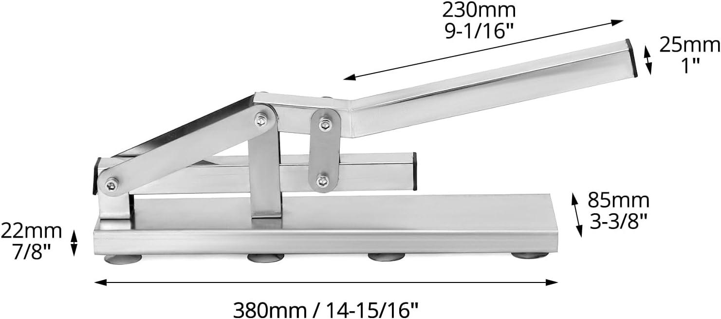 QWORK Stone Crab Claw Cracker, Solid Stainless Steel Construction, Durable Seafood Tool with wide Base, for Stone Crab Claw, Lobster Llaws, and other shellfish