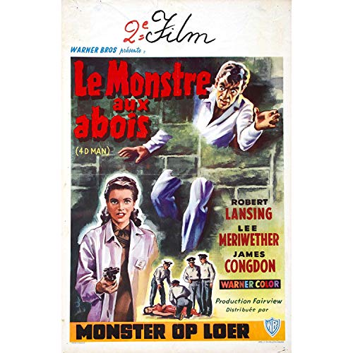 Poster le Monstre aux Abois affiche de cinéma vintage grand format décoration rétro