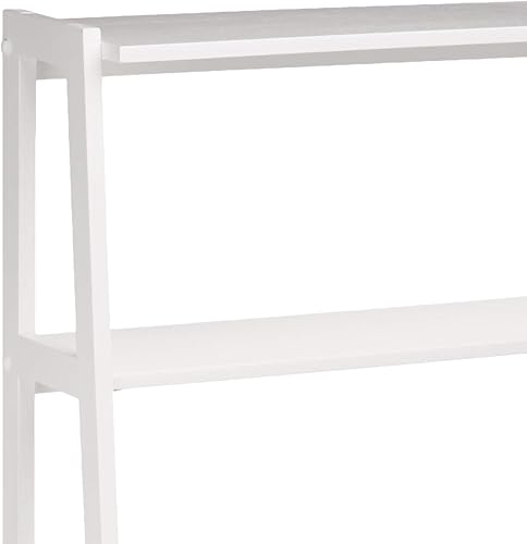 Miniatura 6 de Tienda Basics Estantería resistente de madera de goma con 5 estantes para almacenamiento de libros, color blanco, 15.03 pulgadas de profundidad x