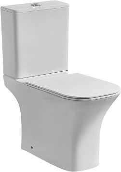 Go Bathrooms Close Coupled Rimless Toilet Eco Flush White