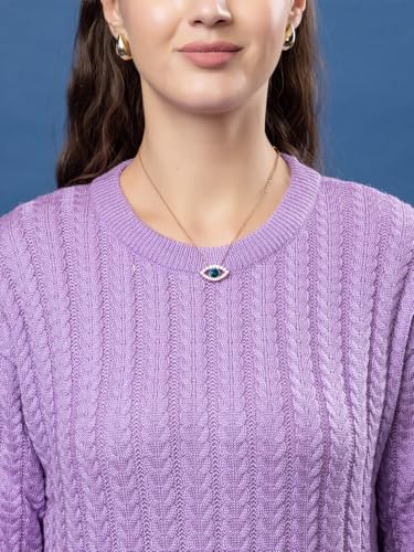 Image of Women's Cable Knit Woolen Pullover | Full Sleeve Round Neck Winterwear | Soft & Stylish Warm Sweater for Girls & Ladies