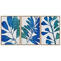 SIGNWIN 3 Piece Framed Canvas Wall Art Colorful Leaves Canvas Prints Home Artwork Decoration for Living Room,Bedroom - 16
