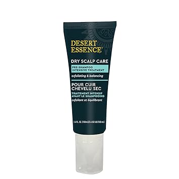 Desert Essence Dry Scalp Care Pre-Shampoo Intensive Treatment - Micro-Exfoliating, Eliminates Product Build-up and Oil for Healthier Hair and Scalp - 3.4 Fl Oz Bottle