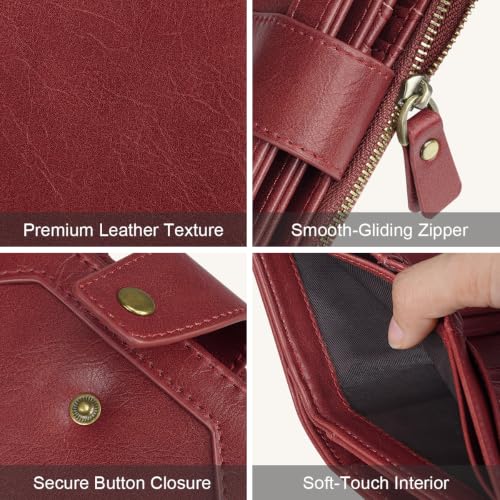 Image of Small Womens Wallet Billfold RFID Credit Card Holder Ladies Purse