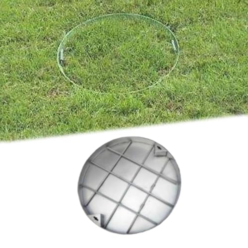 Tapa de pozo redonda invisible de 61 cm, acero inoxidable 304, bomba de sumidero resistente, acceso ideal para fosas sépticas de césped (diámetro de 70 cm)