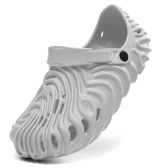 TopiBaaz Mens Casual Sports Clogs/Sandals with Adjustable Back Strap for Adult | Comfortable & Lightweight| Stylish & Anti-Skid| Waterproof & Everyday Use Mules for Gents/Boys (Grey10) (B0DFHFFHM3) Amazon Price History, Amazon Price Tracker