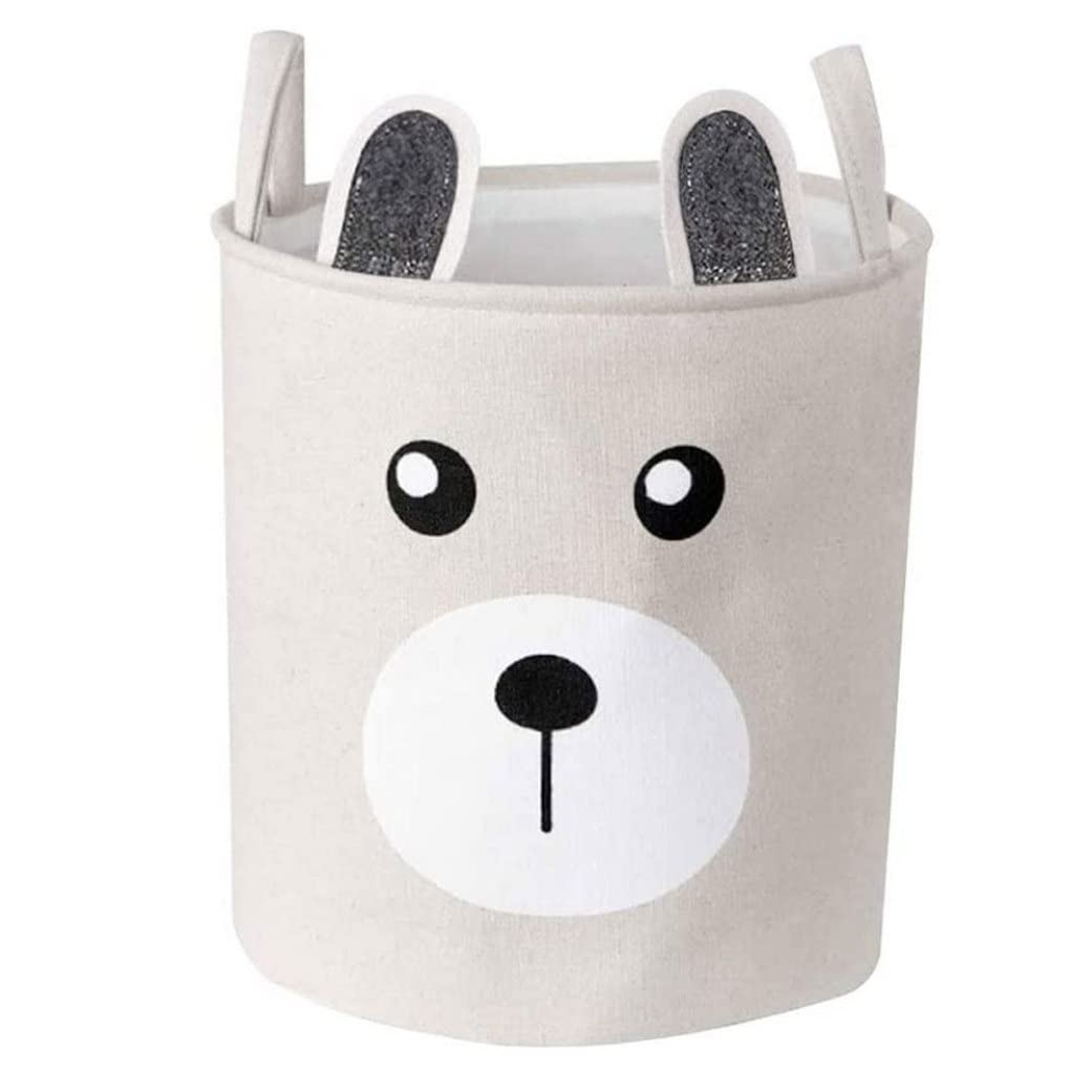 Yaoliucp Children Laundry Basket Cartoon Nursery Storage Bag Bin Collapsible Hamper Toys Organizer Apricot, Cartoon Collapsible Organizer