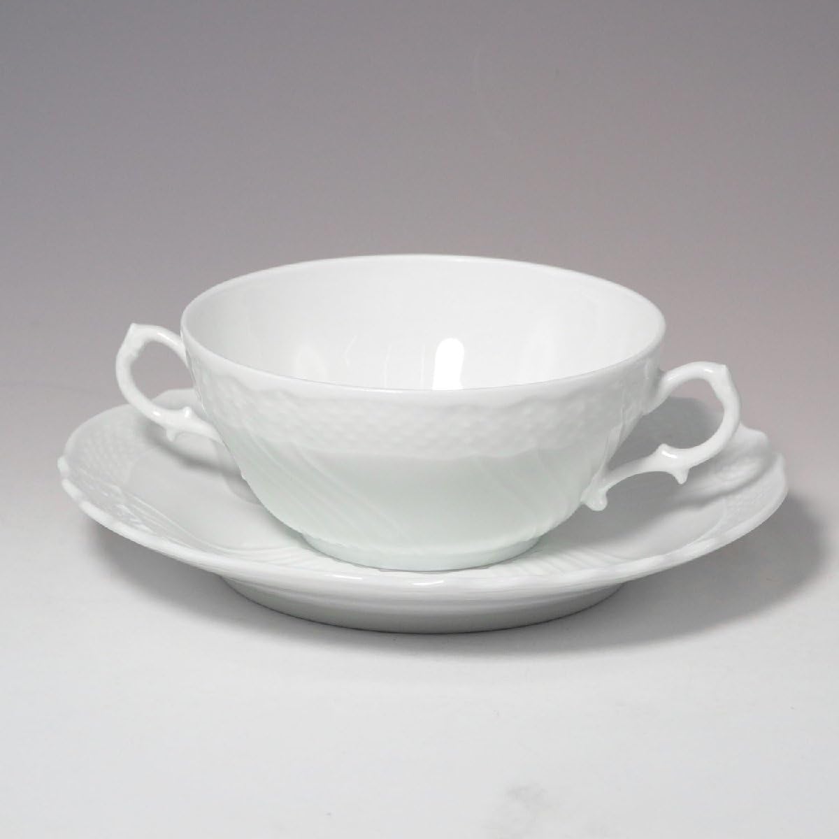 ベッキオホワイトスープカップ&ソーサー2セット